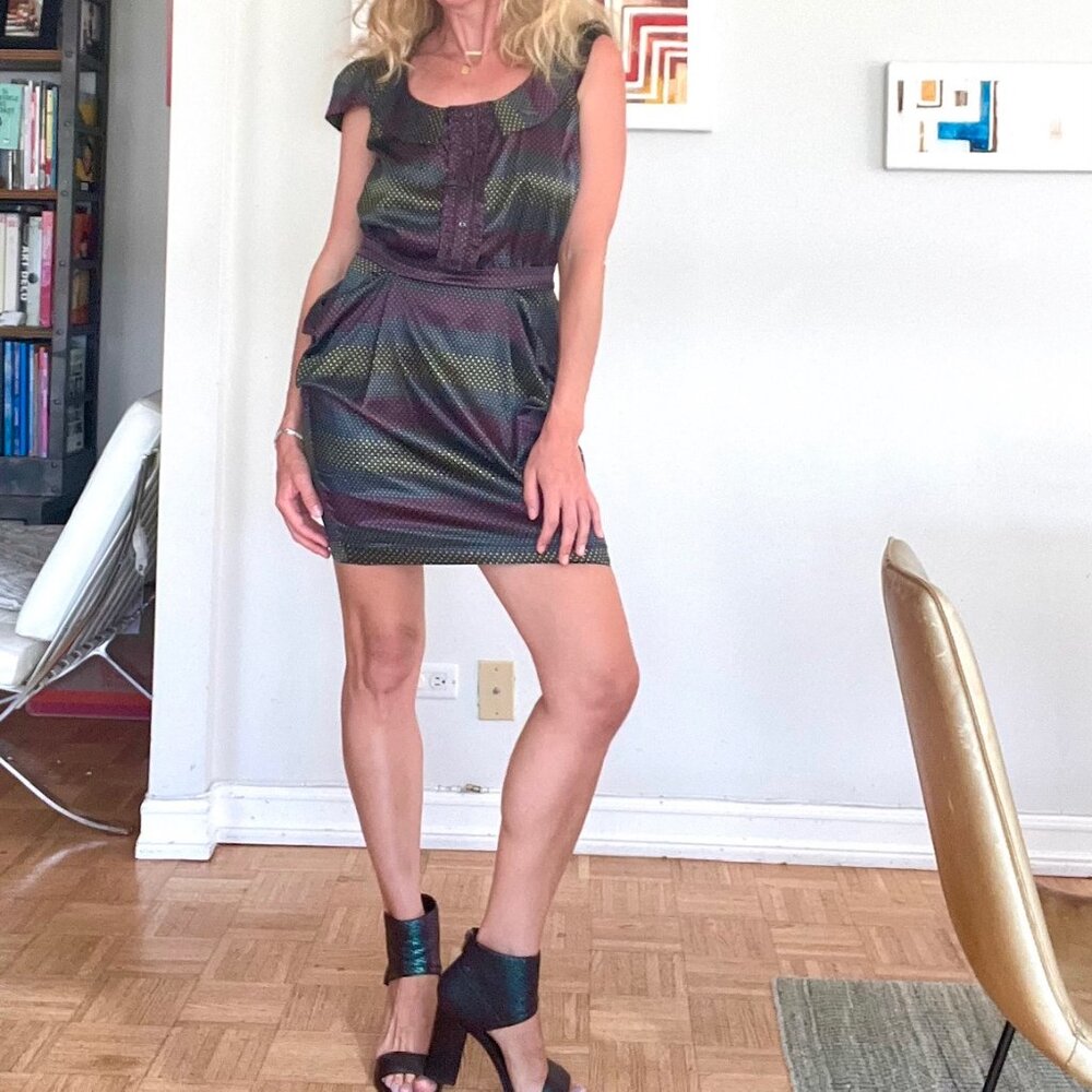 Killah Vintage Multicolor Polka Dot Knee Length Dress Made in Italy Size M